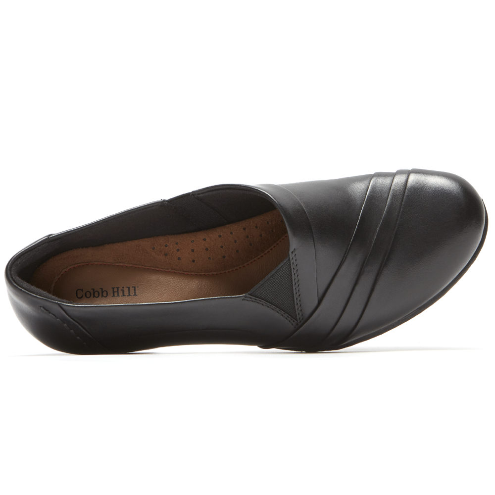 Rockport Womens Cobb Hill Abbott - Slip-On Black - XZN028654